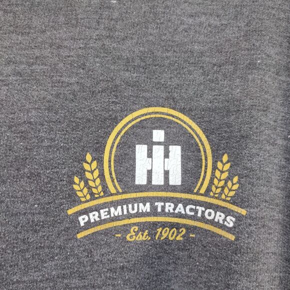Case IH Men's International Harvester Hoodie Gray Medium Long Sleeve Pullover - Picture 3 of 16